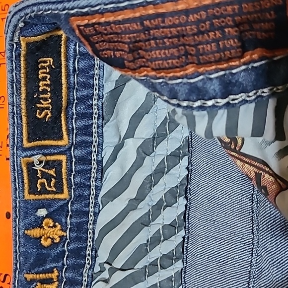 ROCK REVIVAL BETTY EMBROIDERED RHINESTONES SKINNY DENIM JEAN - Picture 9 of 16